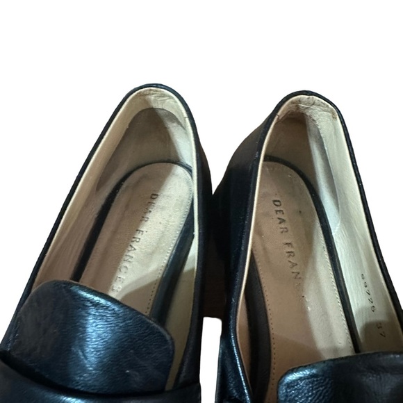 Dear Frances Han Black Leather Loafers Size 37 - Picture 4 of 8